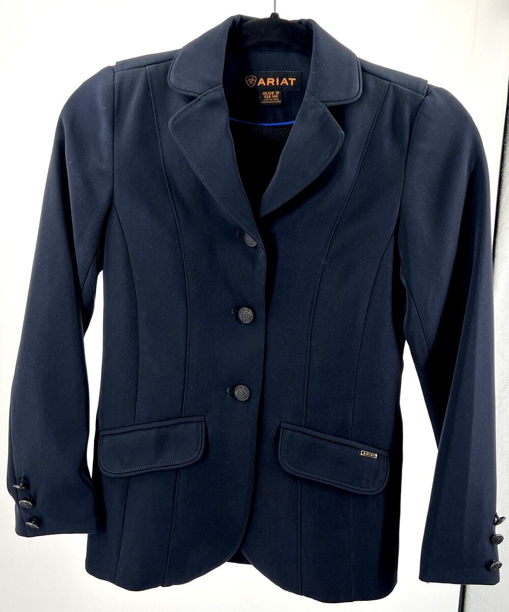 Ariat Kids Equestrian Navy Button Show Riding Jacket
